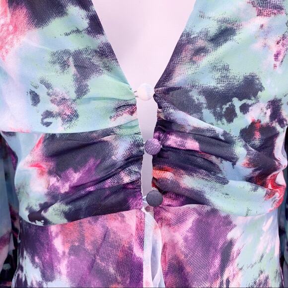 NEW Lovers + Friends Long Sleeve Ruffle Maxi Dress - Picture 5 of 9